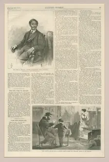 Page 53 from Harper's Weekly with an article about John W. Menard, January 23, 1869. Creator: Unknown