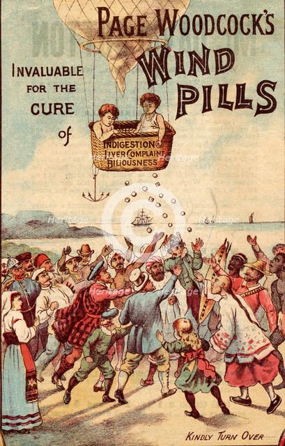 Page Woodcock’s Wind Pills, 19th century. Artist: Unknown