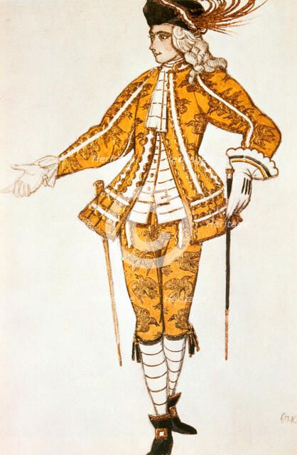 Page de la fee des Canaris, costume design for Tchaikovsky's ballet Sleeping Beauty, 1921. Artist: Leon Bakst