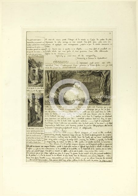 Page Four, from Letter on the Elements of Etching, 1864. Creator: Adolphe Martial Potemont.
