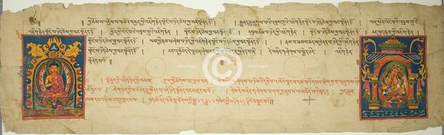 Page from a Buddhist Manuscript, 13th/14th century. Creator: Unknown.