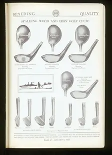 Page from a golf equipment catalogue, 1928. Creator: Unknown