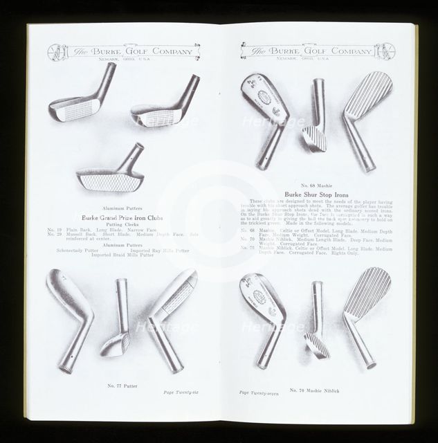 Page from a golf equipment catalogue, c1920-c1960. Creator: Unknown.