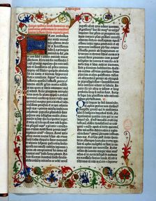Page from a Gutenberg Bible, 1455. Artist: Johannes Gutenberg