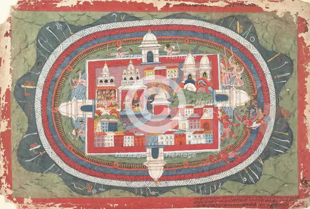 Page from a Dispersed Bhagavata Purana Manuscript (Life of Krishna), ca. 1775. Creator: Unknown.