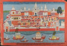 Page from a Dispersed Bhagavata Purana Manuscript (Life of Krishna), ca. 1775. Creator: Unknown