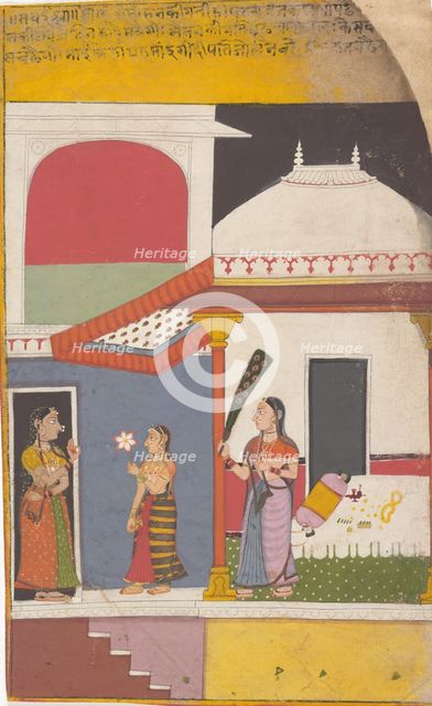 Page from a Dispersed Ragamala Series (Garland of Musical Modes), ca. 1710. Creator: Unknown.