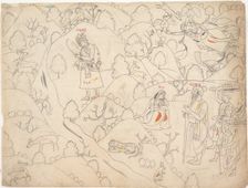 Page from a Dispersed Ramayana (Story of Rama), first quarter of the 19th century. Creator: Unknown