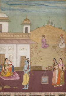 Page from a Dispersed Rasikapriya (Lover's Breviary), 1685. Creator: Nuruddin