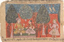 Page from a Dispersed Rasikapriya (Lover's Breviary), ca. 1650. Creator: Unknown