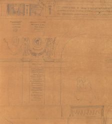 Page from a Scrapbook containing Drawings and Several Prints of Architecture, Int..., ca. 1800-1850. Creators: Workshop of Charles Percier, Workshop of Pierre François Léonard Fontaine