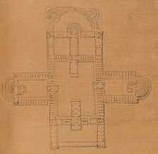 Page from a Scrapbook containing Drawings and Several Prints of Architecture, Int..., ca. 1800-1850. Creators: Workshop of Charles Percier, Workshop of Pierre François Léonard Fontaine