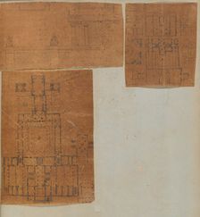 Page from a Scrapbook containing Drawings and Several Prints of Architecture, Int..., ca. 1800-1850. Creators: Workshop of Charles Percier, Workshop of Pierre François Léonard Fontaine