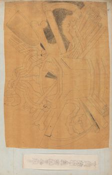 Page from a Scrapbook containing Drawings and Several Prints of Architecture, Int..., ca. 1800-1850. Creators: Workshop of Charles Percier, Workshop of Pierre François Léonard Fontaine