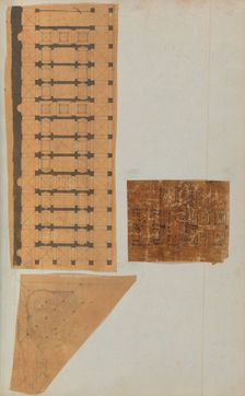 Page from a Scrapbook containing Drawings and Several Prints of Architecture, Int..., ca. 1800-1850. Creators: Workshop of Charles Percier, Workshop of Pierre François Léonard Fontaine