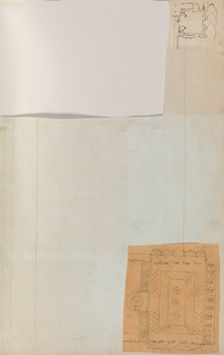 Page from a Scrapbook containing Drawings and Several Prints of Architecture, Int..., ca. 1800-1850. Creators: Workshop of Charles Percier, Workshop of Pierre François Léonard Fontaine