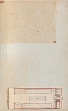 Page from a Scrapbook containing Drawings and Several Prints of Architecture, Int..., ca. 1800-1850. Creators: Workshop of Charles Percier, Workshop of Pierre François Léonard Fontaine