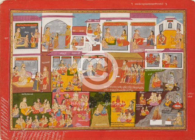 Page from a series of the Bhagavata Purana, c1780. Artist: Unknown.