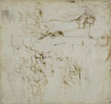 Page from a Sketch Book, c1490-1560. Artist: Michelangelo Buonarroti