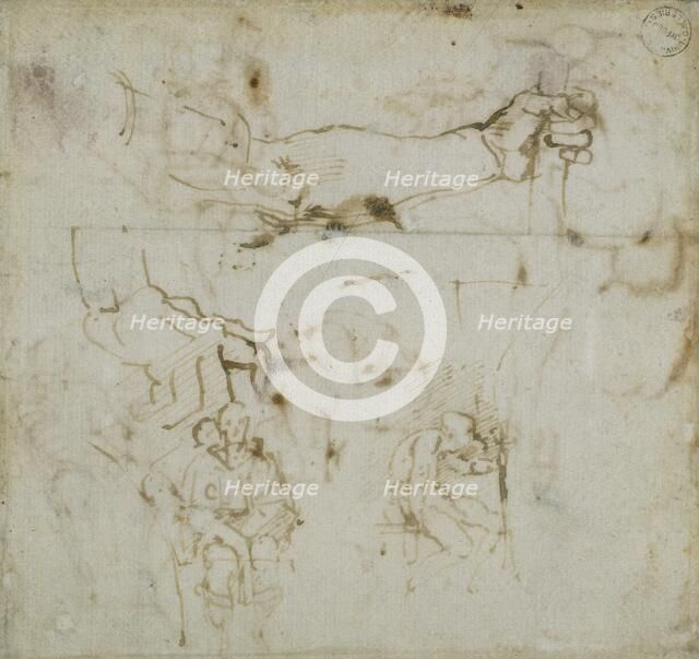 Page from a Sketch Book, c1490-1560. Artist: Michelangelo Buonarroti.