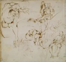 Page from a Sketch Book, c1490-1560. Artist: Michelangelo Buonarroti