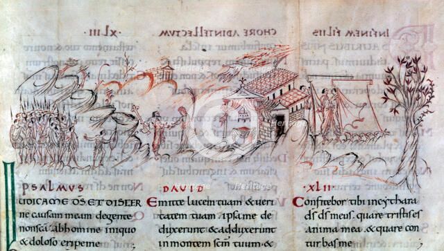 Page from a psalter, first half of 11th century. Artist: Unknown