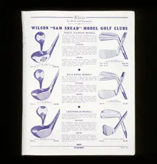 Page from Klees golf catalogue, American, c 1940-c1960. Creator: Unknown