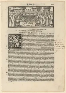 Page from Livius Historiabum Libri, 1520. Creator: Zoan Andrea