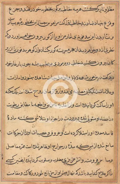 Page from Tales of a Parrot (Tuti-nama): text page, c. 1560. Creator: Unknown.
