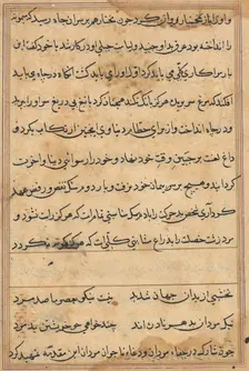 Page from Tales of a Parrot (Tuti-nama): text page, c. 1560. Creator: Unknown