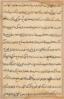 Page from Tales of a Parrot (Tuti-nama): text page, c. 1560. Creator: Unknown