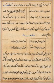 Page from Tales of a Parrot (Tuti-nama): text page, c. 1560. Creator: Unknown