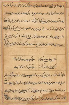 Page from Tales of a Parrot (Tuti-nama): text page, c. 1560. Creator: Unknown