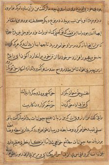 Page from Tales of a Parrot (Tuti-nama): text page, c. 1560. Creator: Unknown