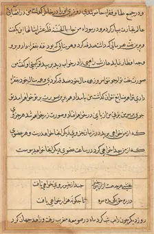 Page from Tales of a Parrot (Tuti-nama): text page, c. 1560. Creator: Unknown