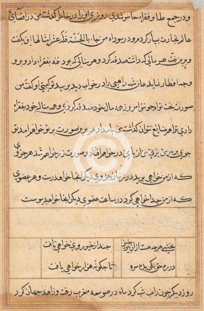 Page from Tales of a Parrot (Tuti-nama): text page, c. 1560. Creator: Unknown.