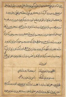 Page from Tales of a Parrot (Tuti-nama): text page, c. 1560. Creator: Unknown