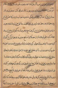Page from Tales of a Parrot (Tuti-nama): text page, c. 1560. Creator: Unknown