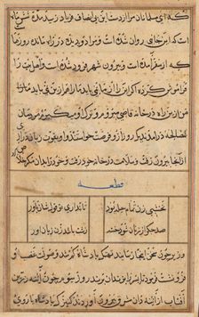 Page from Tales of a Parrot (Tuti-nama): text page, c. 1560. Creator: Unknown