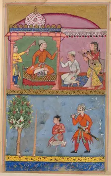 Page from Tales of a Parrot (Tuti-nama): text page, c. 1560. Creator: Unknown