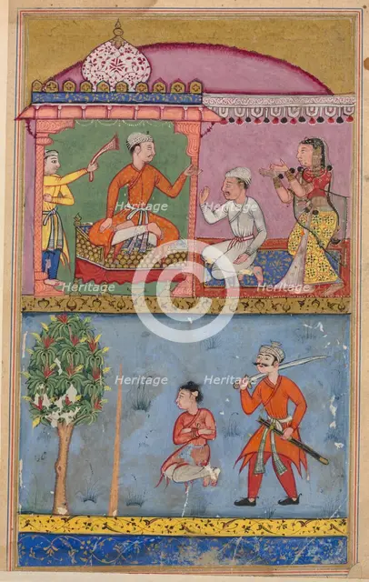 Page from Tales of a Parrot (Tuti-nama): text page, c. 1560. Creator: Unknown.