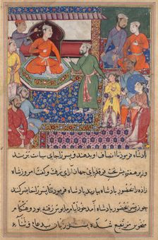 Page from Tales of a Parrot (Tuti-nama): text page, c. 1560. Creator: Unknown