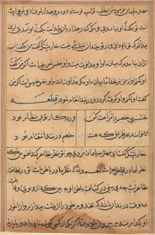 Page from Tales of a Parrot (Tuti-nama): text page, c. 1560. Creator: Unknown