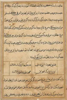 Page from Tales of a Parrot (Tuti-nama): text page, c. 1560. Creator: Unknown