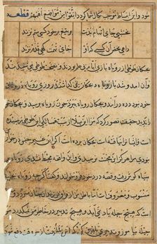 Page from Tales of a Parrot (Tuti-nama): text page, c. 1560. Creator: Unknown