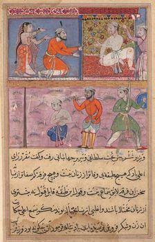 Page from Tales of a Parrot (Tuti-nama): text page, c. 1560. Creator: Unknown