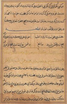 Page from Tales of a Parrot (Tuti-nama): text page, c. 1560. Creator: Unknown