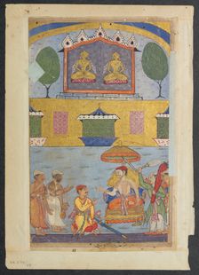 Page from Tales of a Parrot (Tuti-nama): Third night: The goldsmith and the carpenter..., c. 1560. Creator: Unknown