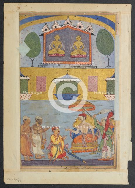 Page from Tales of a Parrot (Tuti-nama): Third night: The goldsmith and the carpenter..., c. 1560. Creator: Unknown.