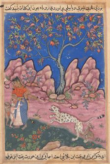 Page from Tales of a Parrot (Tuti-nama): Thirtieth night: The woman conversing..., c. 1560. Creator: Unknown